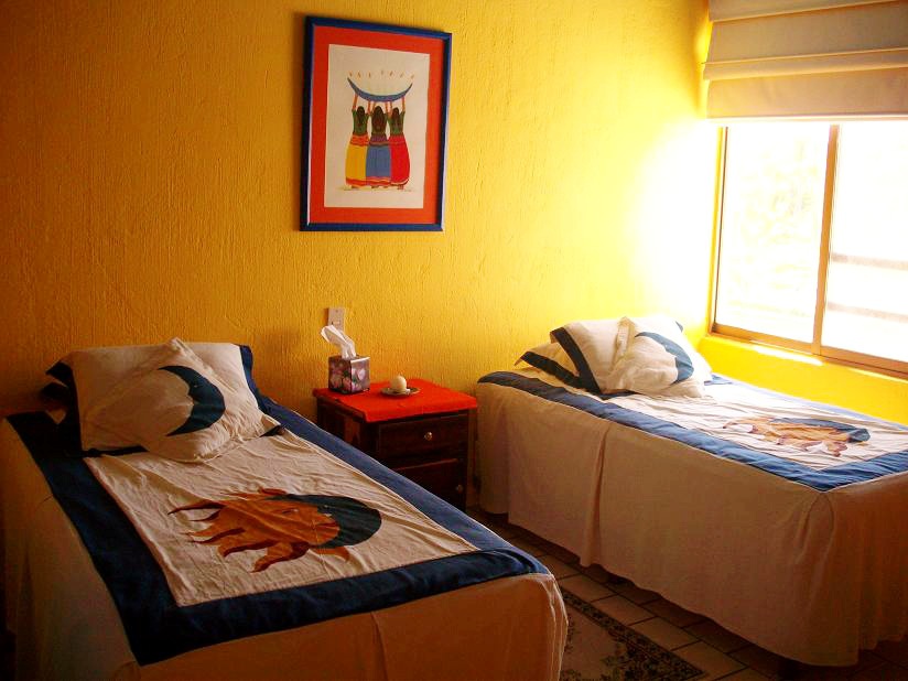 Two single beds in Marina las Palmas, Puerto Vallarta, Mexico.
