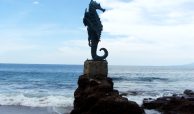 Visit the Seahorse sculpture, near Loma del Mar condos in Puerto Vallarta, Mexico.