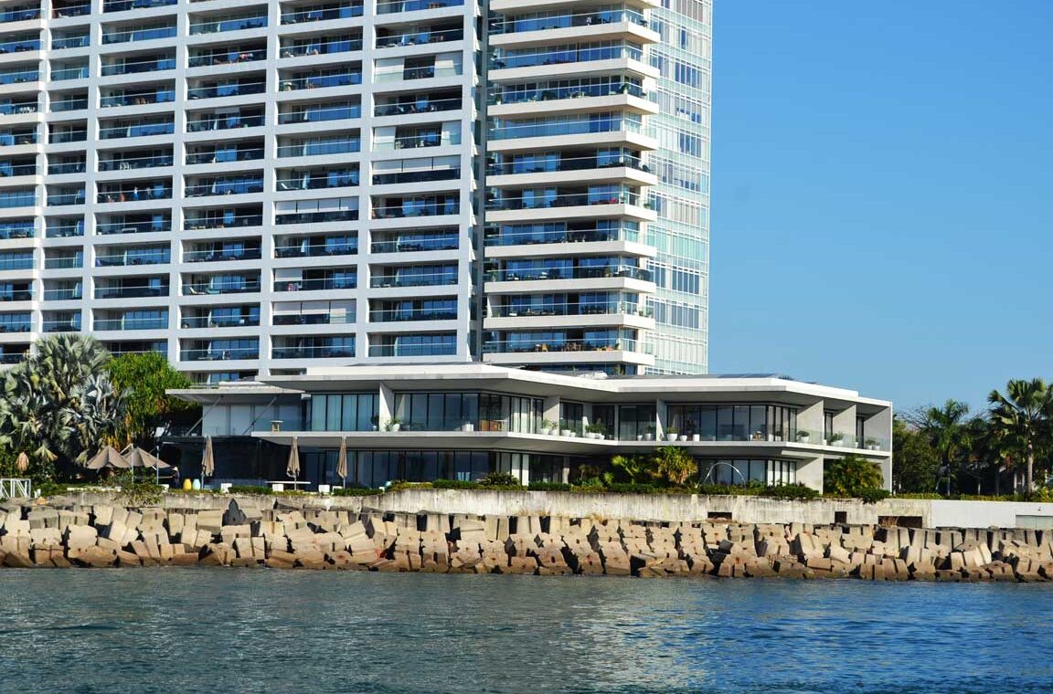 Beachfront villa building with condos for sale