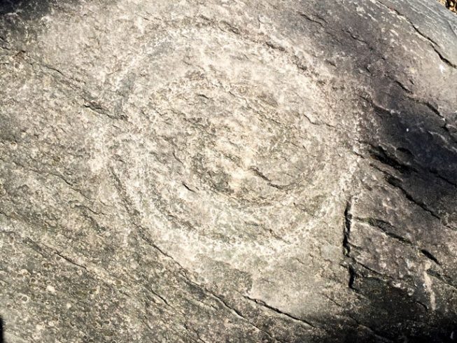 Petroglyphs on a rock found in Puerto Vallarta Mexico.